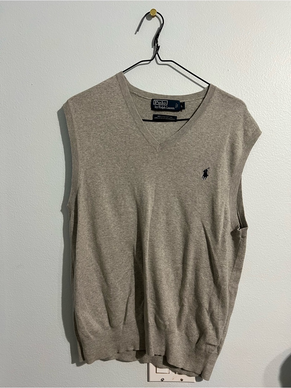 Polo by Ralph Lauren Mens Pima Cotton Sweater Vest